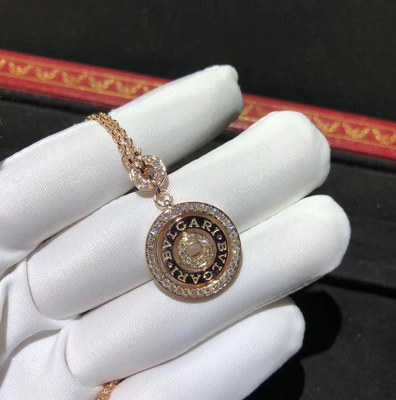 Charming  Cerchi Astrale 18K Rose Gold Diamond Necklace Customization Available