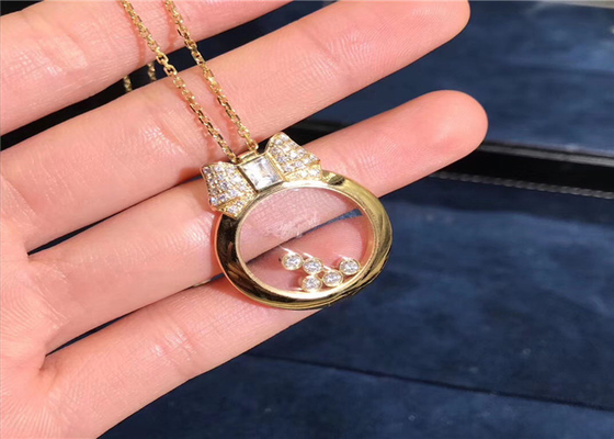 42cm 0.48ct 18k Rose Gold Diamonds Pendant Necklace 795020-5201