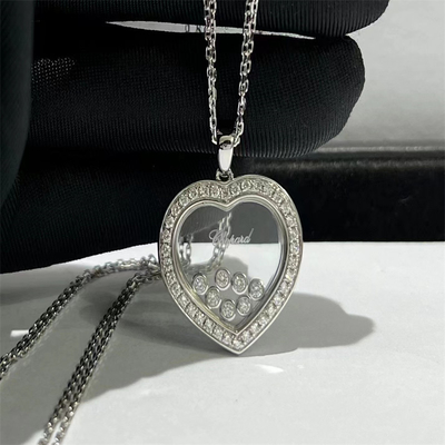 Luksusowy 18K złoty diamentowy wisiorek Chopard