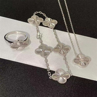 Marka luksusowa prawdziwe złoto 18k biżuteria Custom Brand i Arpels biżuteria