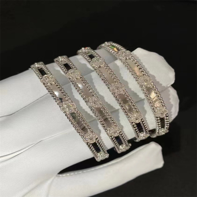 /Kustomowana biżuteria HK /Brazilet VCA 18k /Białe złoto /Diamentowa bransoletka