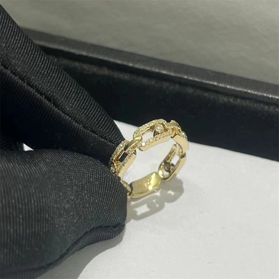 Luksusowy ślub 18k złota Diamentowy Pierścień VVS Diamentowy AU750 Złoty Diamentowy Pierścień
