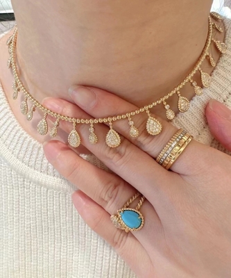 Kobiety Custom 18K złoto biżuteria DEF kolor luksusowy diamentowy naszyjnik