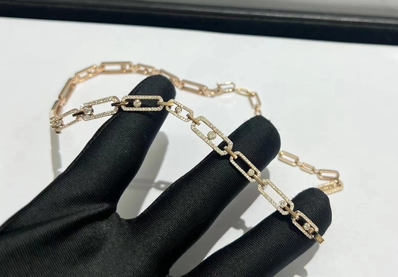 chińska fabryka biżuterii 18k żółte złoto diament naszyjnik AU750 złoto wysokiej marki biżuterii