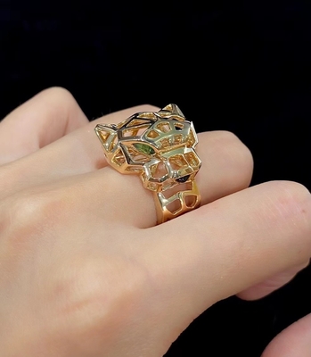 OEM ODM 18K Gold Diamentowy Pierścień Pantera Pierścień Jaguar Pierścień Tygrys Pierścień niestandardowy