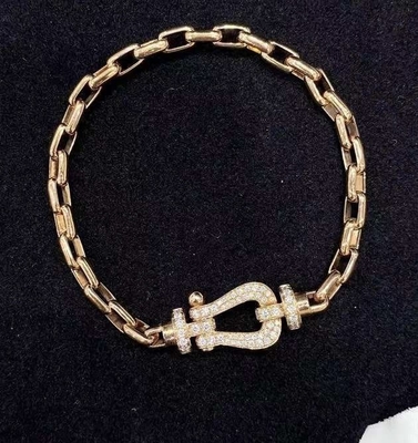 Zastosowalna biżuteria z 18K złota FORCE 10 Bracelet Model L w 18K żółtym złocie i diamenty.