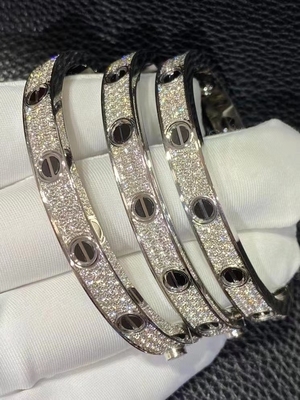 Brand De Love Bracelet N6032417 Dziewczyna Luksusowe Diamenty biżuteria biżuteria Love Bracelet 18k Białe złoto