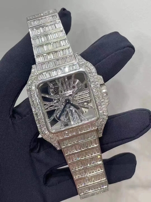 Zegarki na zamówienie Moissanite Zegarki na zamówienie z kostką lodu Chiński producent zegarków z kostką lodu